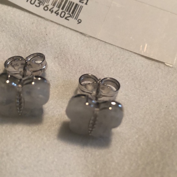 Generation Gems moon stone butterfly earrings in silver! New - Picture 2 of 7